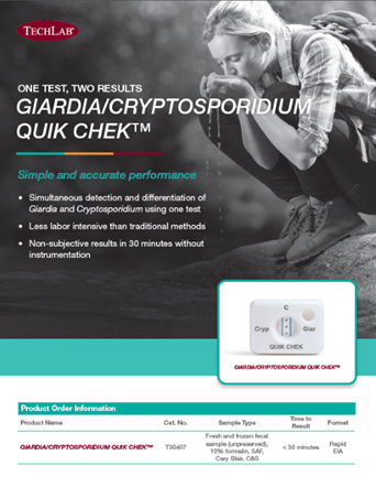 TECHLAB GIARDIA/CRYPTOSPORIDIUM QUIK CHEK™